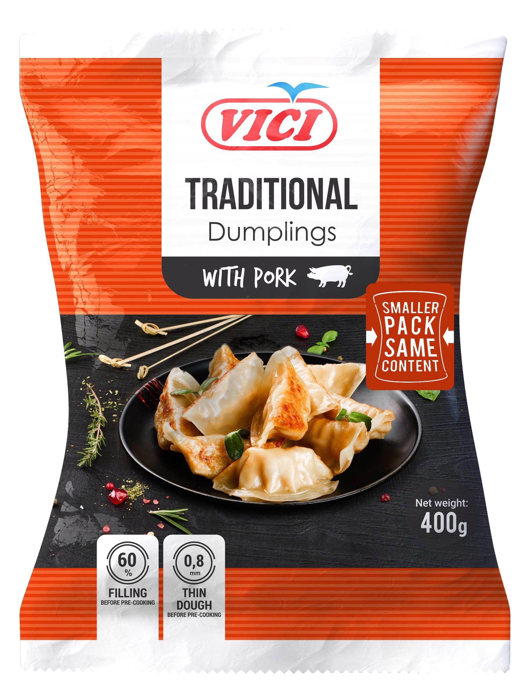 Šaldyti koldūnai VIČI su kiauliena TRADITIONAL STYLE, 400 g