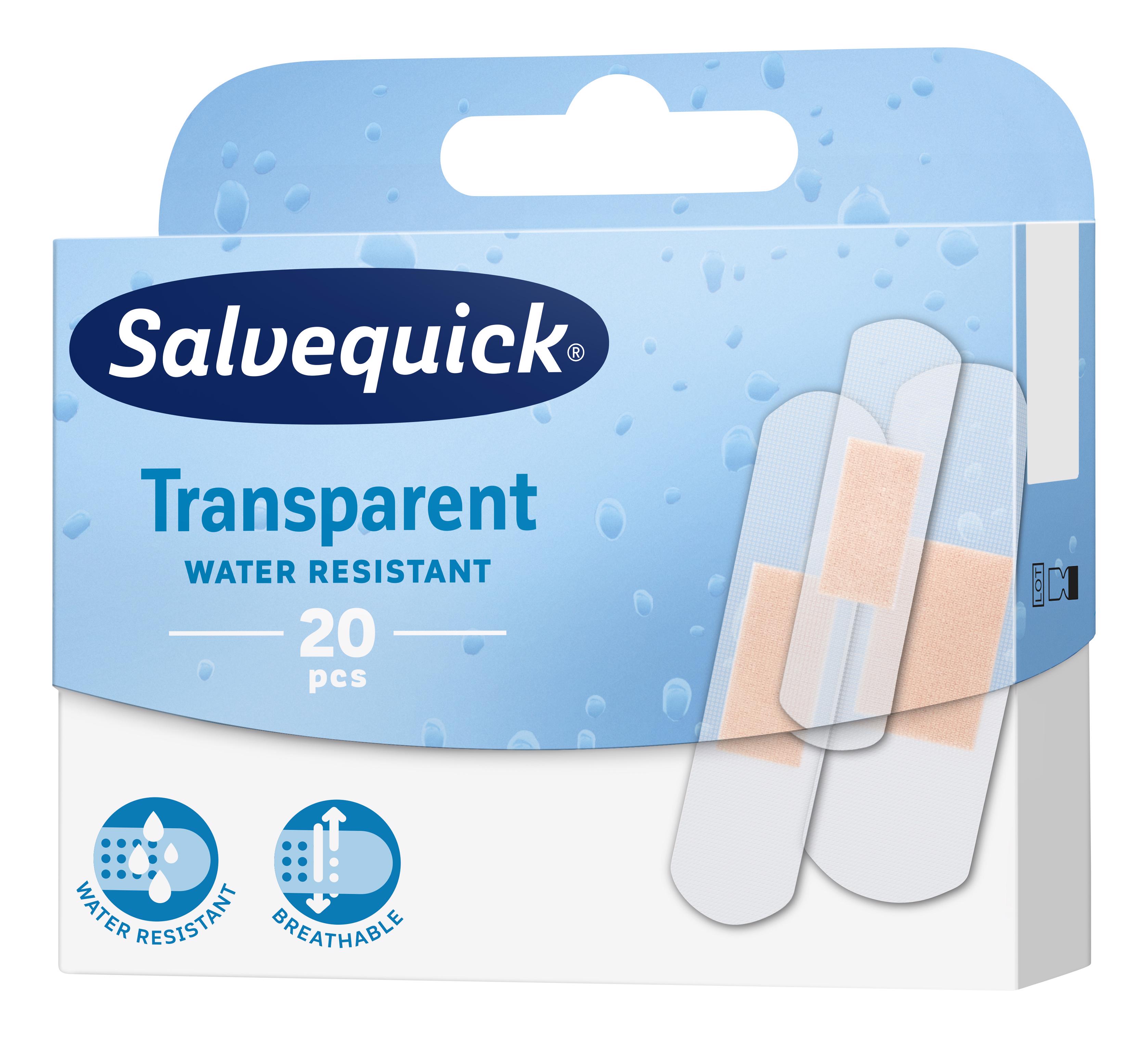 Pleistrai SALVEQUICK TRANSPARENT, N20, 20 vnt.
