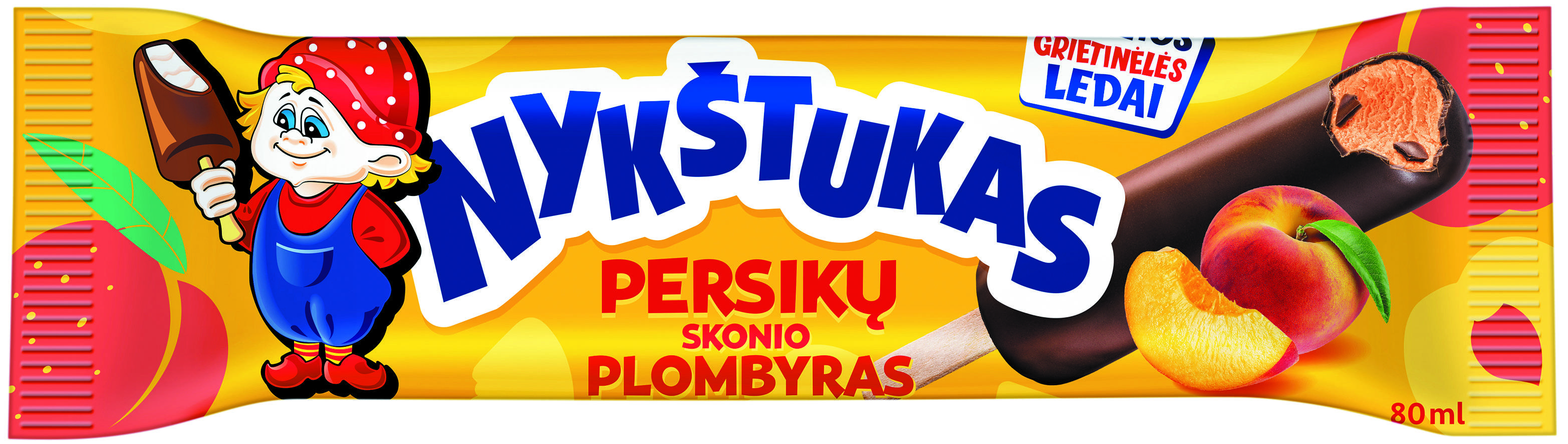 Plombyras NYKŠTUKAS, persikų skonio, 58 g