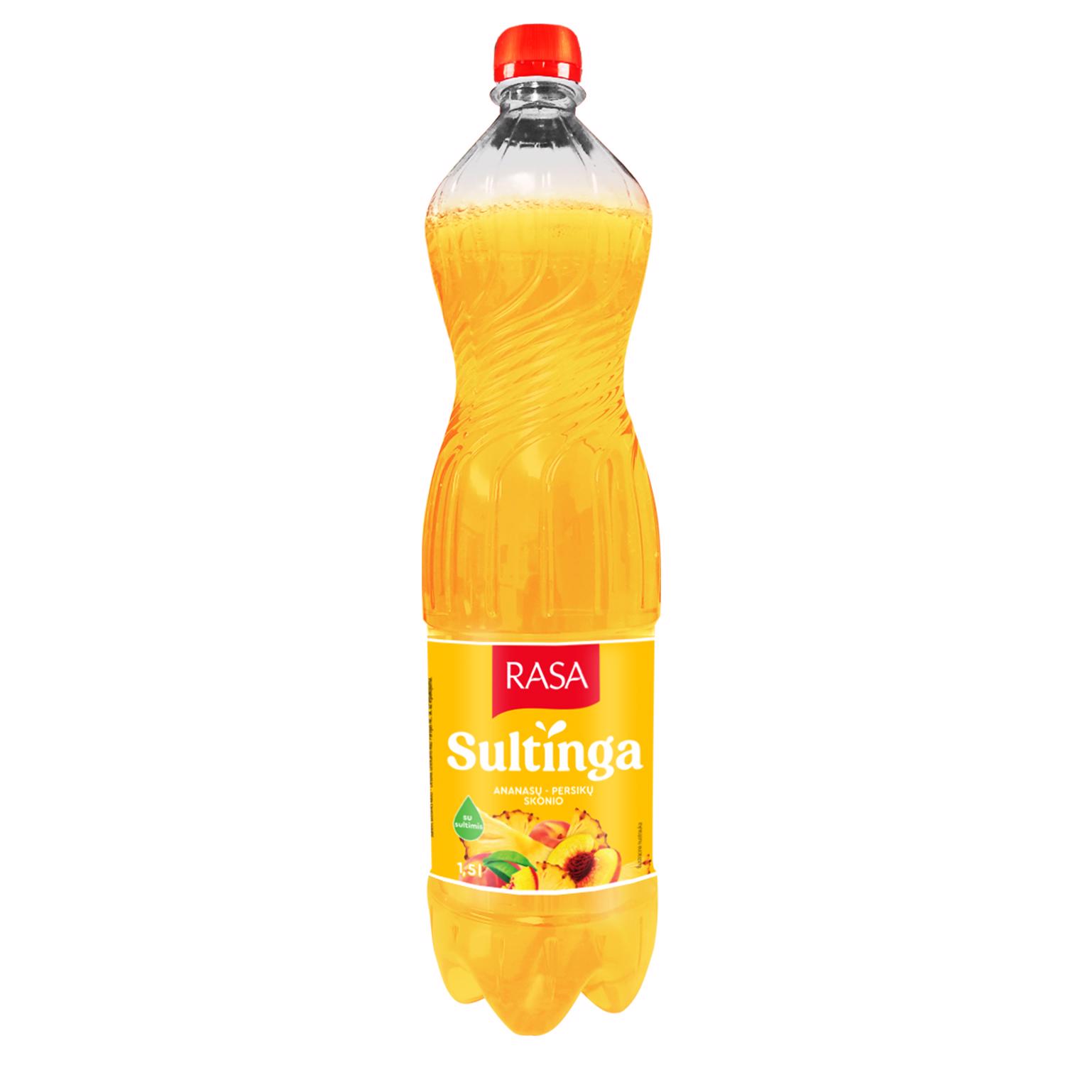 Negazuotas ananasų ir persikų skonio gėrimas RASA SULTINGA, 1.5 l