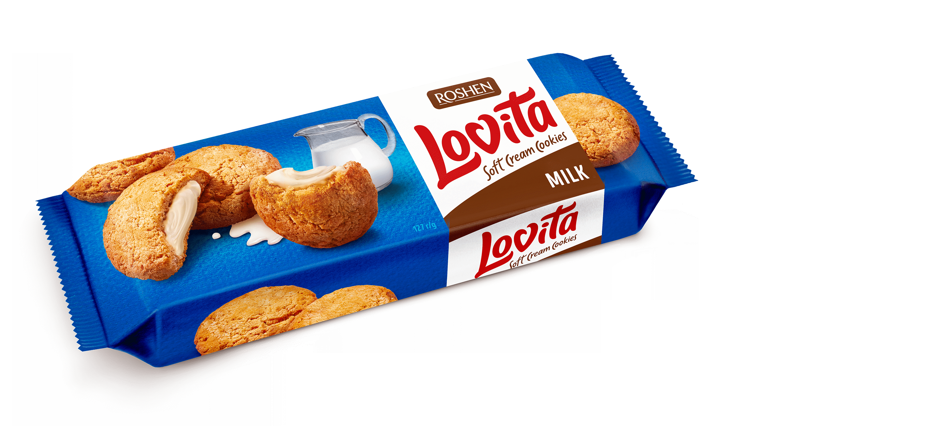 Sausainiai LOVITA ROSHEN su pieninio kremo įdaru, 127 g