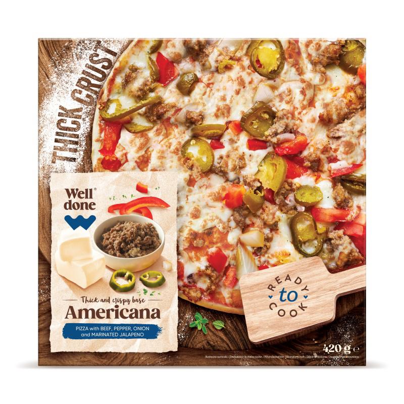 Šaldyta storapadė pica „Americana“, WELL DONE 420 g