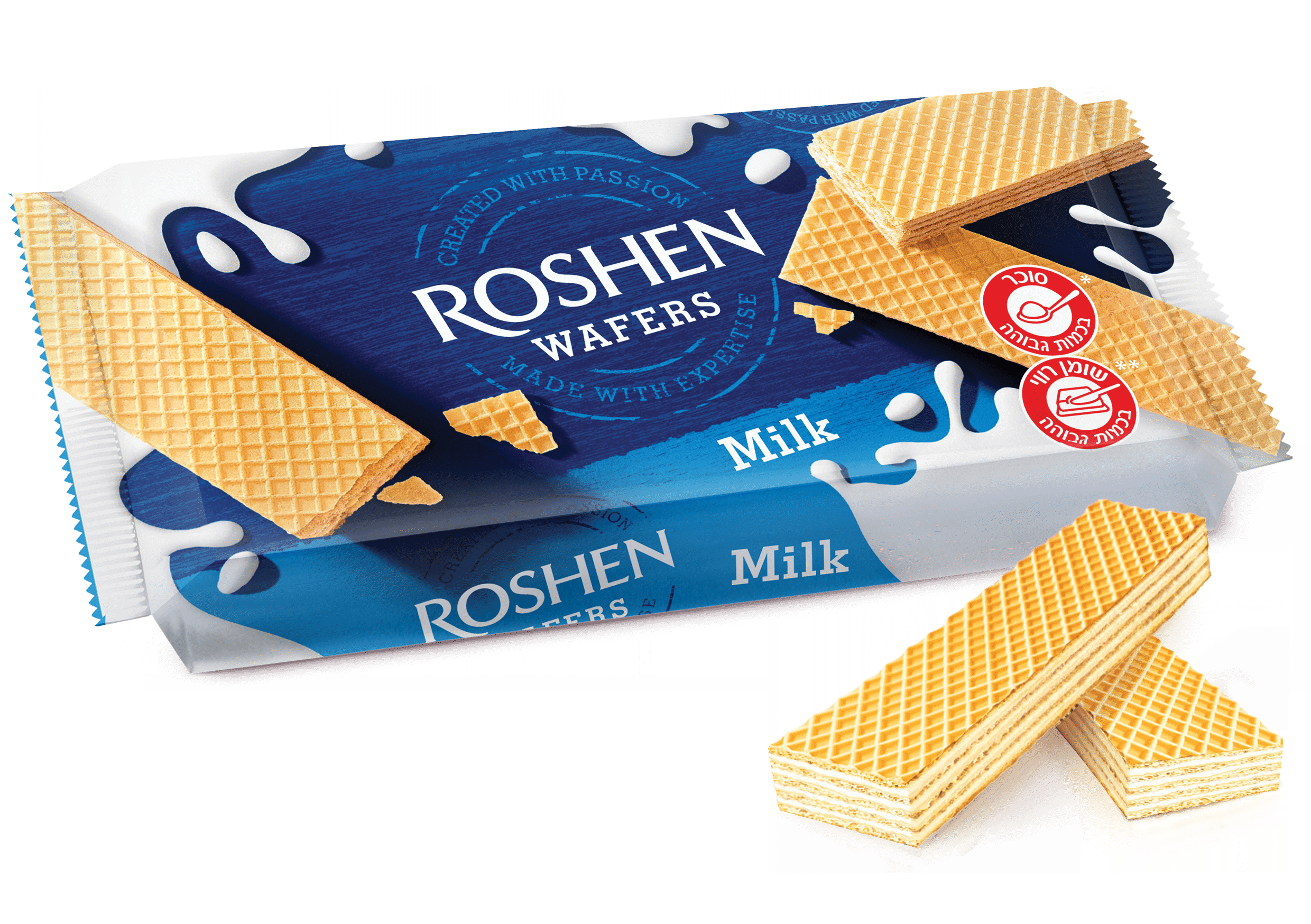 Vafliai ROSHEN su pieno skonio įdaru, 216 g