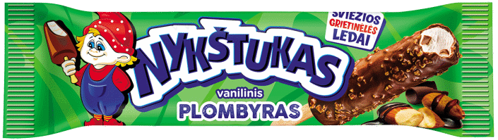 Glaistytas vanilinis plombyras NYKŠTUKAS su migdolais, 63 g