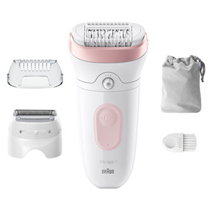 Braun Silk epil 7, baltas/rožinis - Epiliatorius SE7030