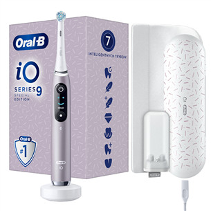 Braun Oral-B iO 9, su kelioniniu dėklu, rožinis - Elektrinis dantų šepetėlis IO9.ROSEQUARTZ