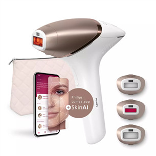 Philips Lumea IPL 9900, SenseIQ, baltas/aukso spalvos - Fotoepilatorius BRI973/00