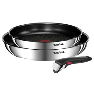 Tefal Ingenio Emotion, 3 dalių, nerūdijančio plieno - Keptuvių rinkinys L897S374