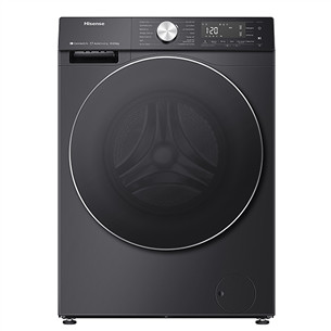 Hisense, 10.5 kg / 6 kg, depth 59 cm, 1400 rpm, black - Washer-dryer combo