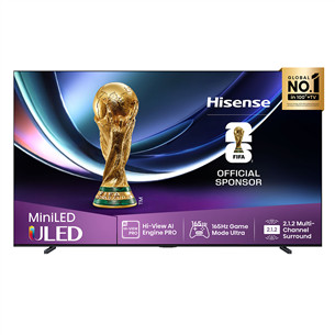 Hisense U7Q PRO, 100'', 4K UHD, ULED, Mini LED, juodas - Televizorius 100U7QPRO