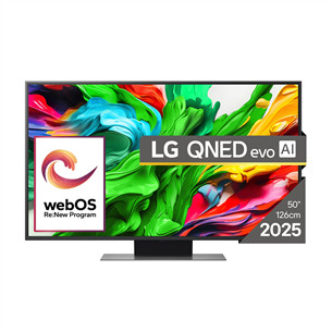 LG QNED86 evo AI, 50'', 4K UHD, QNED, Mini LED, juodas - Televizorius 50QNED86A3C.AEU
