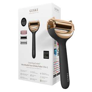 Geske MicroNeedle Face & Body Roller | 9 in 1, pilkas - Veido odos priežiūros prietaisas MICRONEEDLE