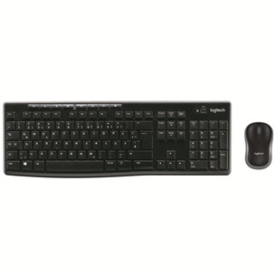Logitech MK270, SWE, juoda - Belaidė klaviatūra ir pelė 920-004535