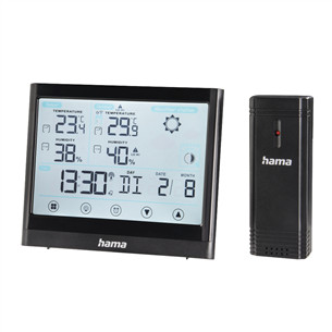Hama Full Touch, black - Weather station Item - 00186421