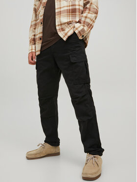 Jack & Jones Medžiaginės kelnės · Juoda · Relaxed Fit