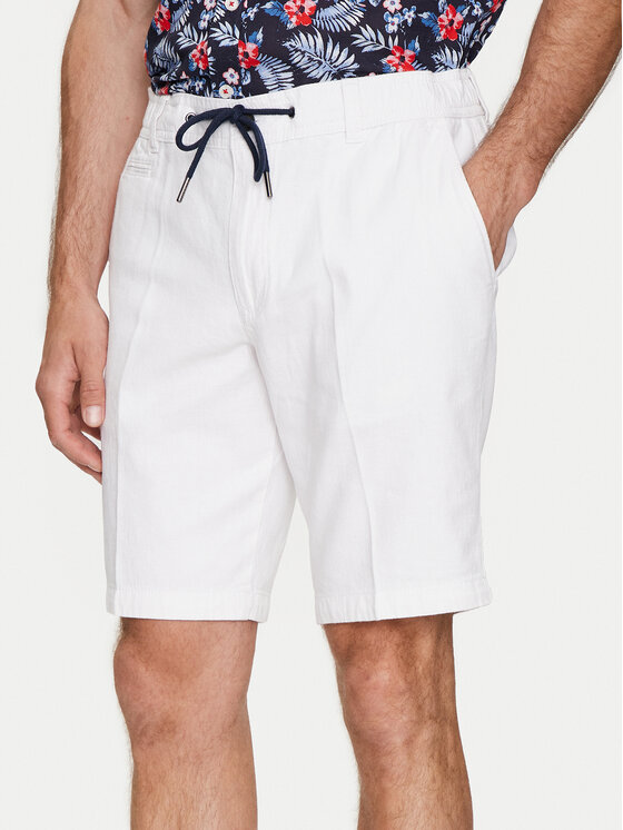 Bugatti Medžiaginiai šortai · Balta