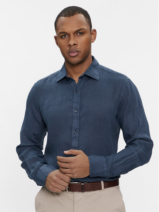 Paul&Shark Marškiniai · Tamsiai mėlyna · Slim Fit