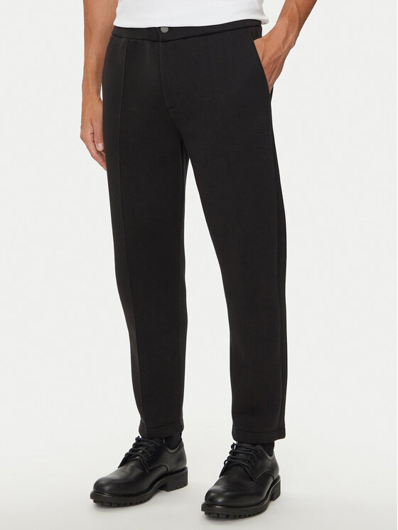 Calvin Klein Medžiaginės kelnės · Juoda · Regular Fit