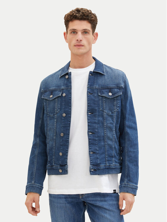 Tom Tailor Džinsinė striukė · Tamsiai mėlyna