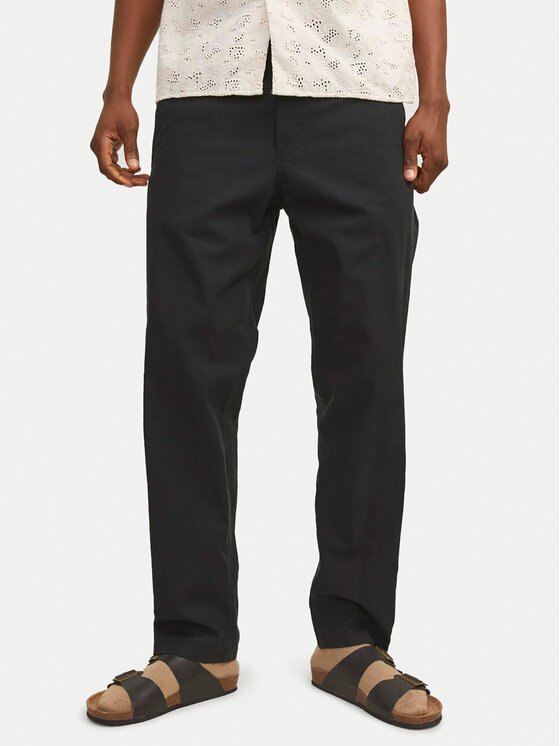 Jack & Jones Medžiaginės kelnės · Juoda · Relaxed Fit