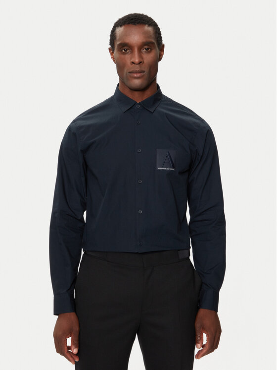 Armani Exchange Marškiniai · Tamsiai mėlyna
