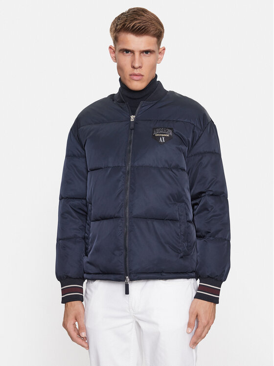 Armani Exchange Demisezoninė striukė · Tamsiai mėlyna