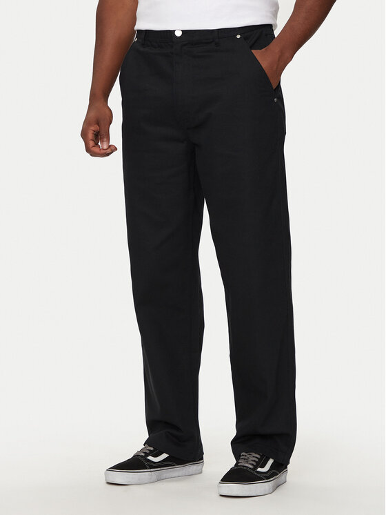 Converse Medžiaginės kelnės · Juoda · Relaxed Fit