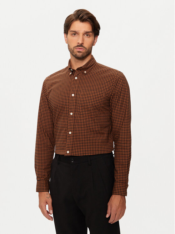 Jack & Jones Marškiniai · Ruda · Slim Fit