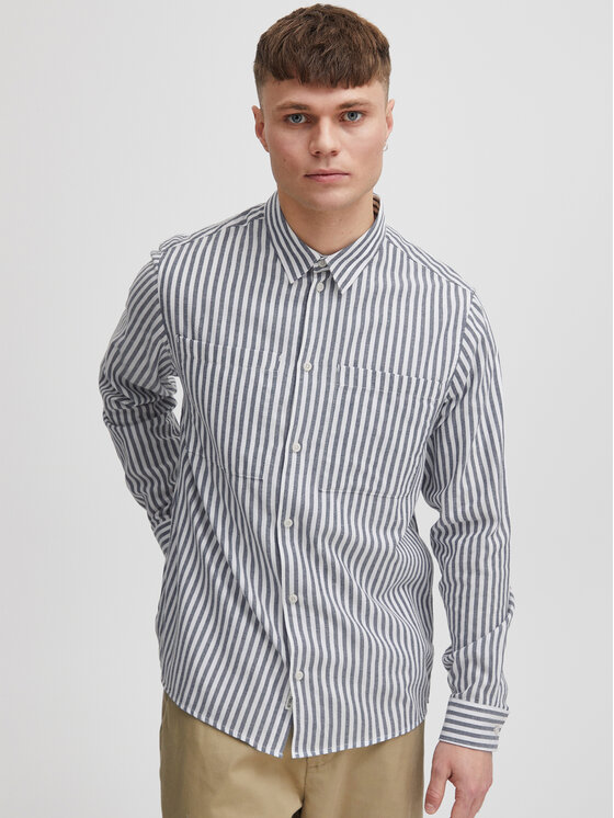 Solid Marškiniai · Mėlyna · Regular Fit