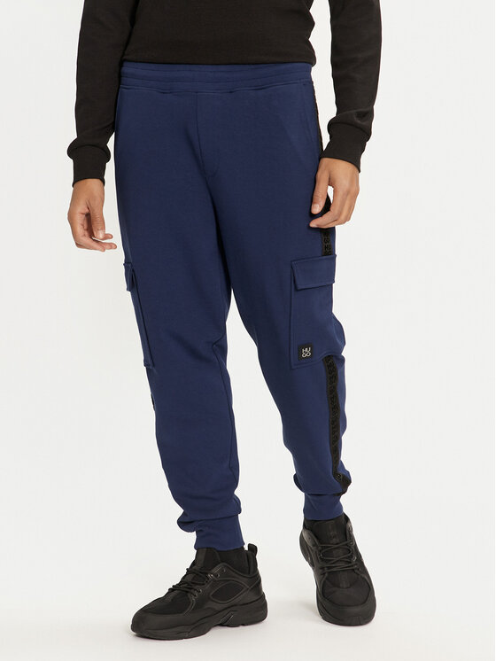 HUGO Sportinės kelnės · Tamsiai mėlyna · Regular Fit