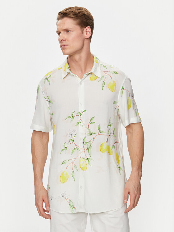 Guess Marškiniai · Balta · Slim Fit