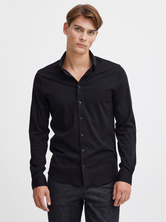 Casual Friday Marškiniai · Juoda · Slim Fit