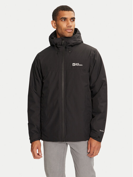 Jack Wolfskin Neperšlampanti striukė · Juoda