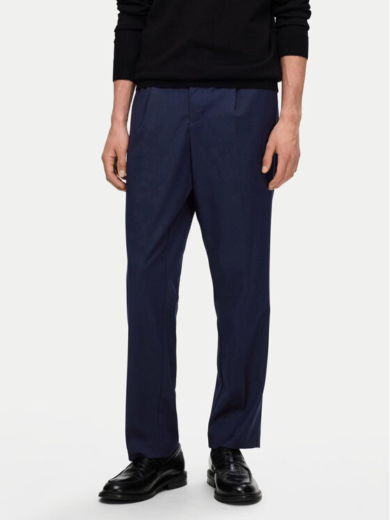 Selected Homme Medžiaginės kelnės · Tamsiai mėlyna · Slim Fit
