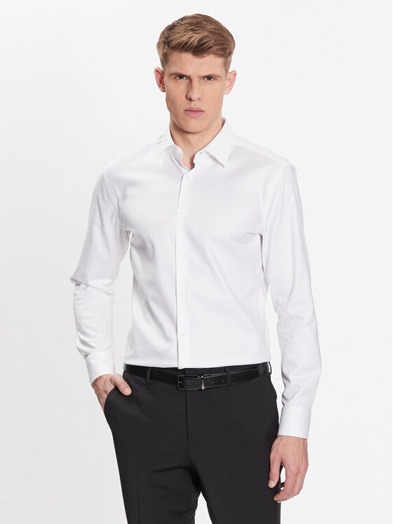 BOSS Marškiniai · Balta · Slim Fit