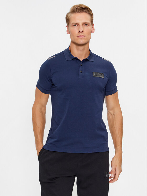 EA7 Emporio Armani Polo marškinėliai · Tamsiai mėlyna