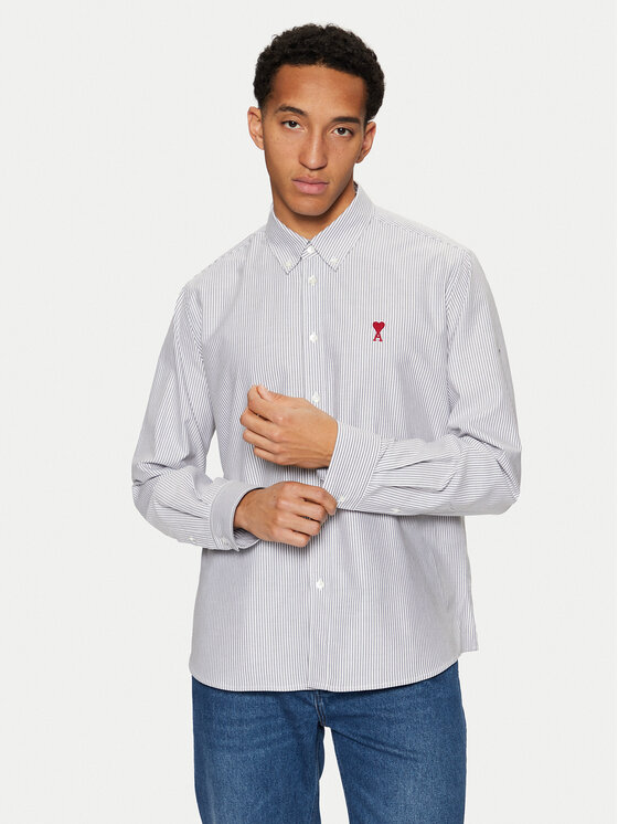 AMI Paris Marškiniai · Pilka · Regular Fit