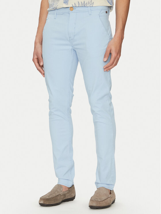 Blend Medžiaginės kelnės · Žydra · Regular Fit