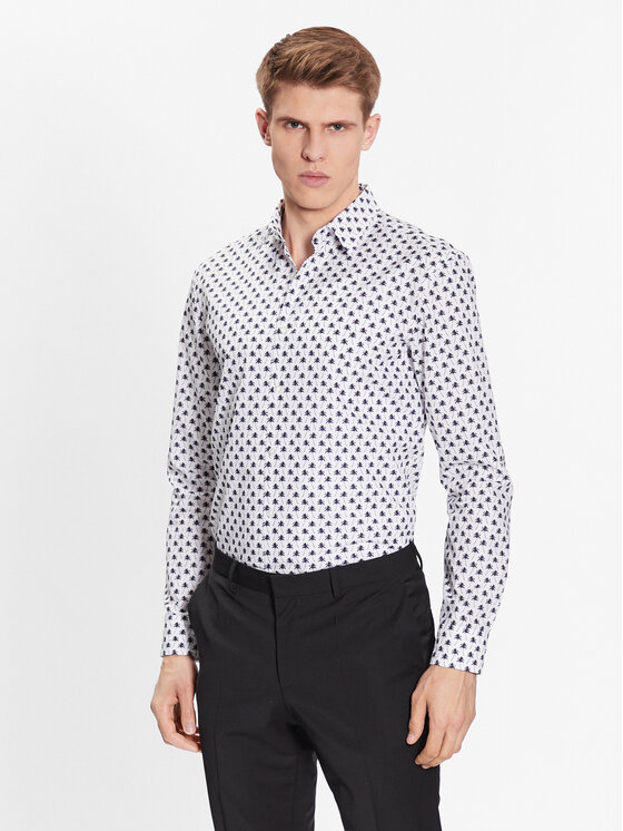HUGO Marškiniai · Balta · Slim Fit