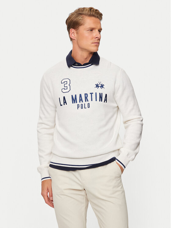 La Martina Megztinis · Écru · Regular Fit