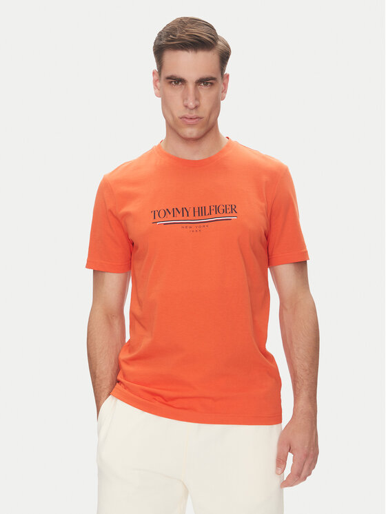 Tommy Hilfiger Marškinėliai · Oranžinė
