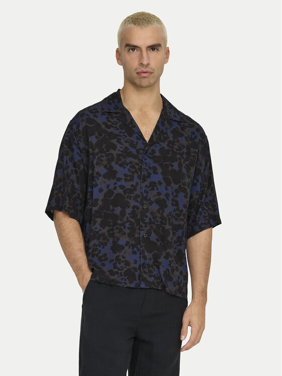 Only & Sons Marškiniai · Tamsiai mėlyna · Relaxed Fit