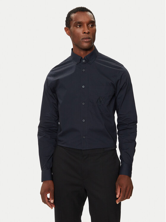 Armani Exchange Marškiniai · Tamsiai mėlyna · Slim Fit