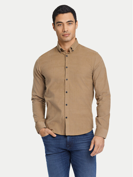 Lindbergh Marškiniai · Smėlio · Relaxed Fit