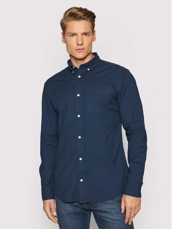 Jack & Jones Marškiniai · Tamsiai mėlyna · Slim Fit