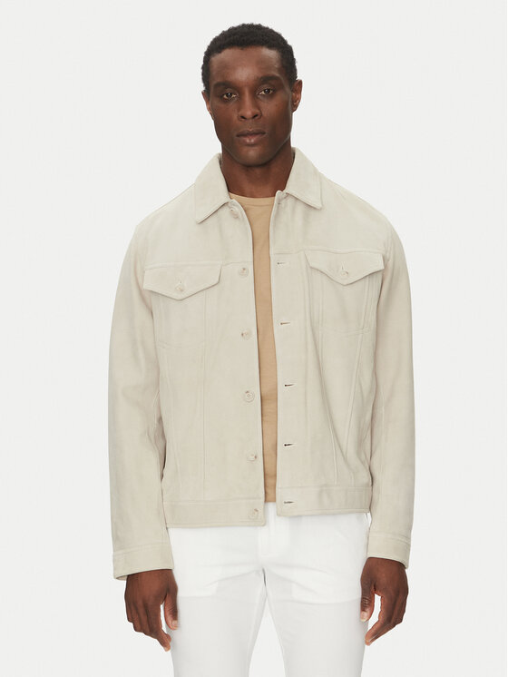 BOSS Odinė striukė · Balta