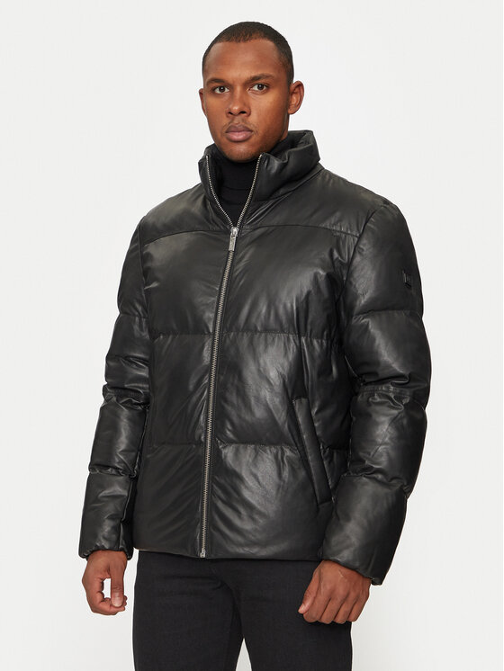 KARL LAGERFELD Odinė striukė · Juoda