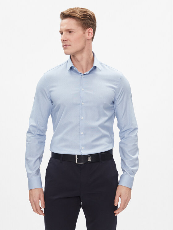 Calvin Klein Marškiniai · Žydra · Slim Fit