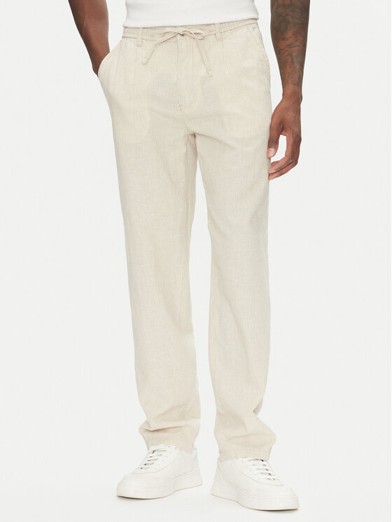 Lindbergh Medžiaginės kelnės · Smėlio · Relaxed Fit