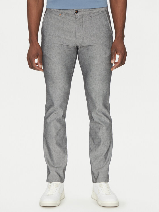 BOSS Medžiaginės kelnės · Pilka · Slim Fit
